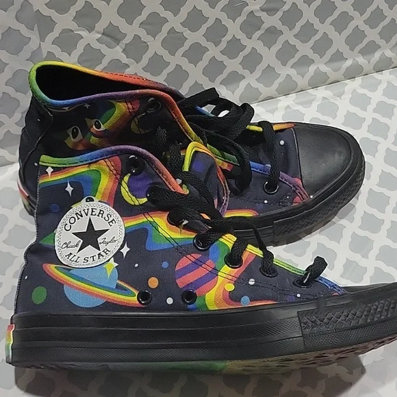 Galaxy - ★RAINBOW★ Rainbow Galaxy Of Stars With One Very Bright Star Stock